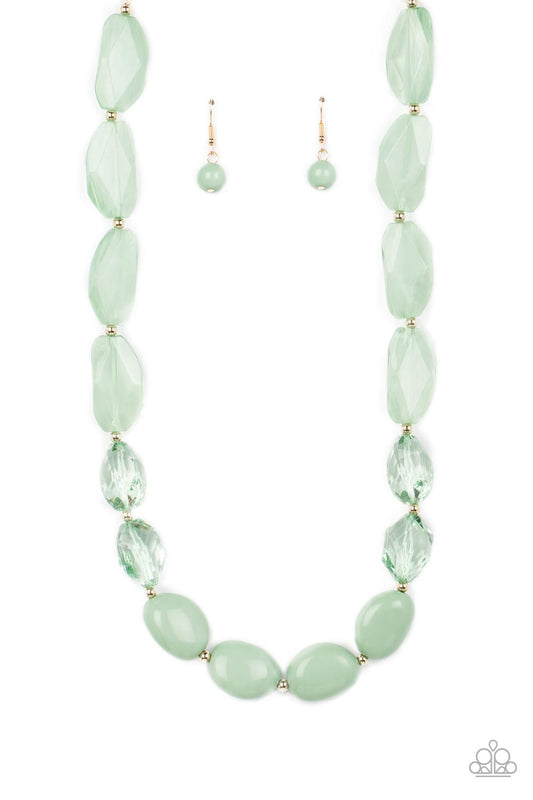Paparazzi Necklaces - Private Paradise - Green