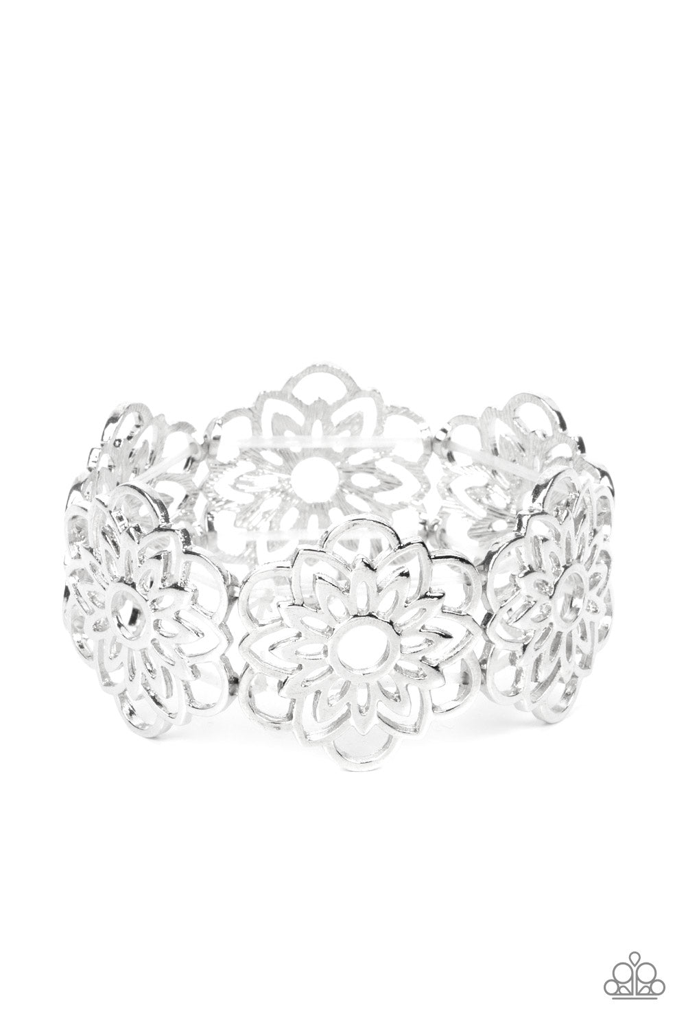 Paparazzi Bracelets - Baroque Bouquet - Silver