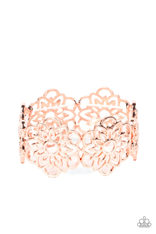 Paparazzi Bracelets - Baroque Bouquet - Rose Gold