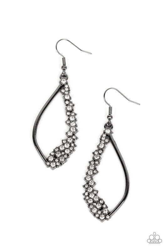 Paparazzi Earrings - Sparkly Side Effects - Black