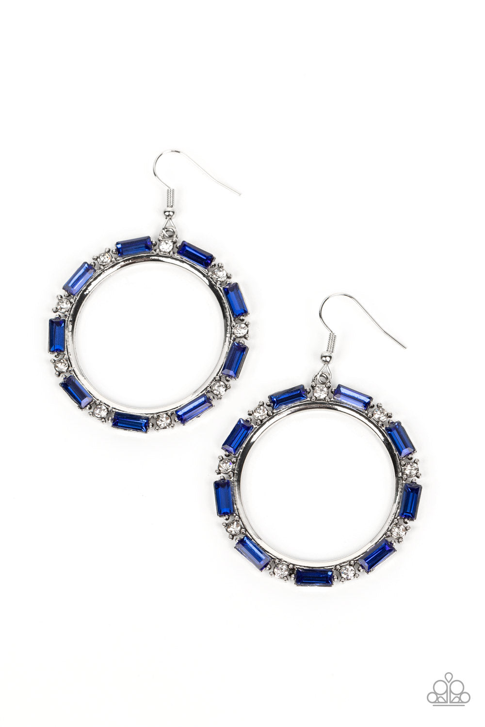 Paparazzi Earrings - Gritty Glow - Blue