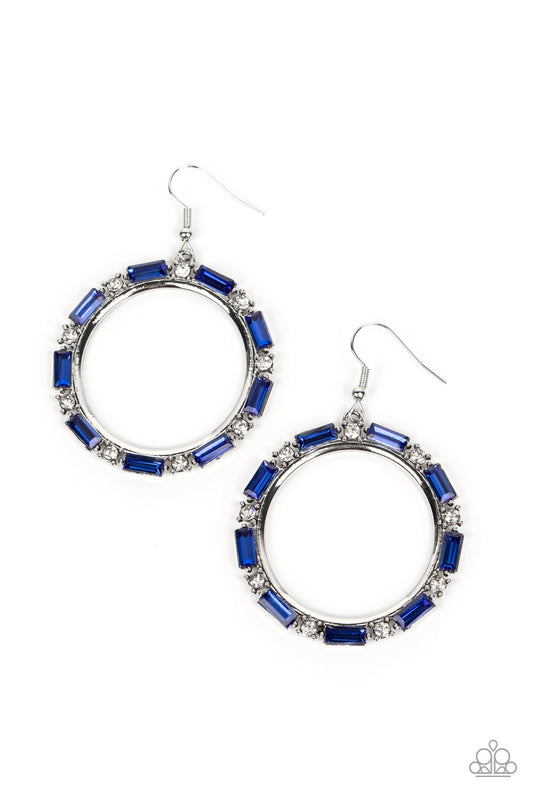 Paparazzi Earrings - Gritty Glow - Blue