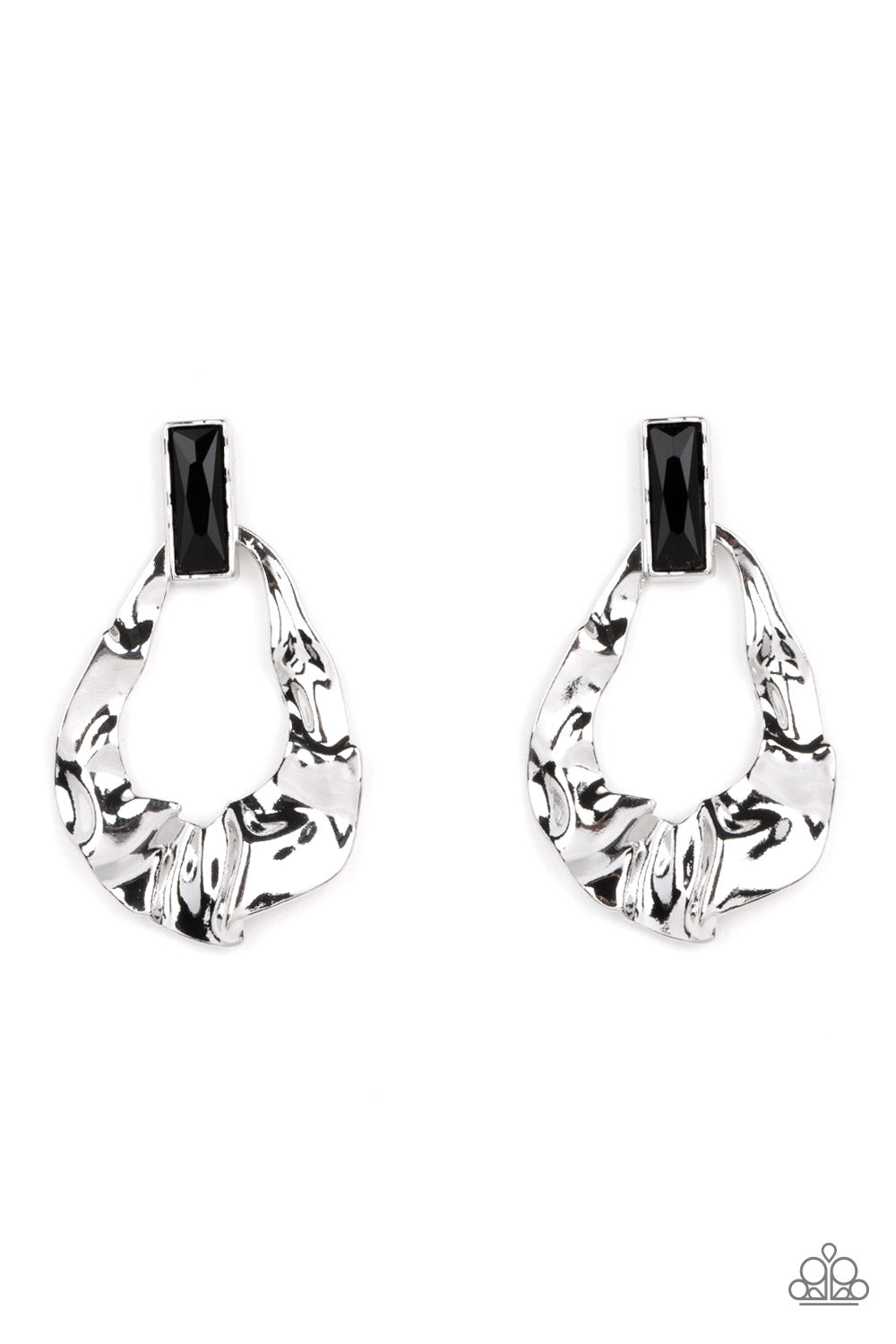 Paparazzi Earrings - Metro Meltdown - Black