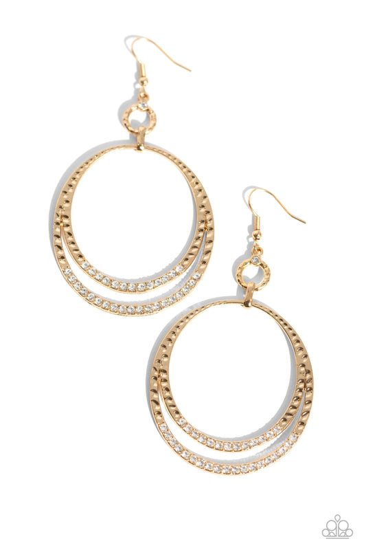 Paparazzi Earrings - Spin Your HEELS - Gold