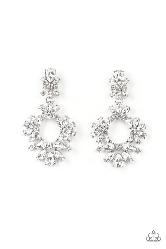 Paparazzi Earrings -   Leave them Speechless - White