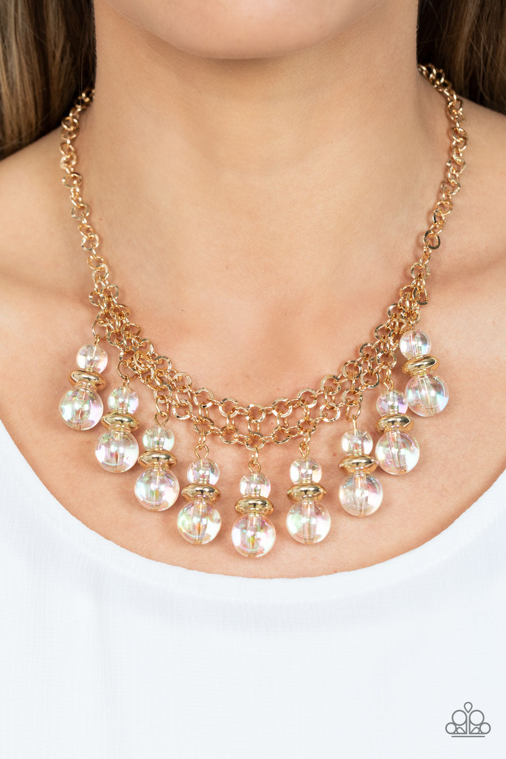 Paparazzi Necklaces - Deep Space Diva - Gold