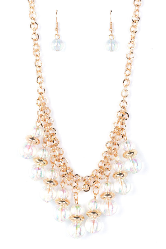Paparazzi Necklaces - Deep Space Diva - Gold