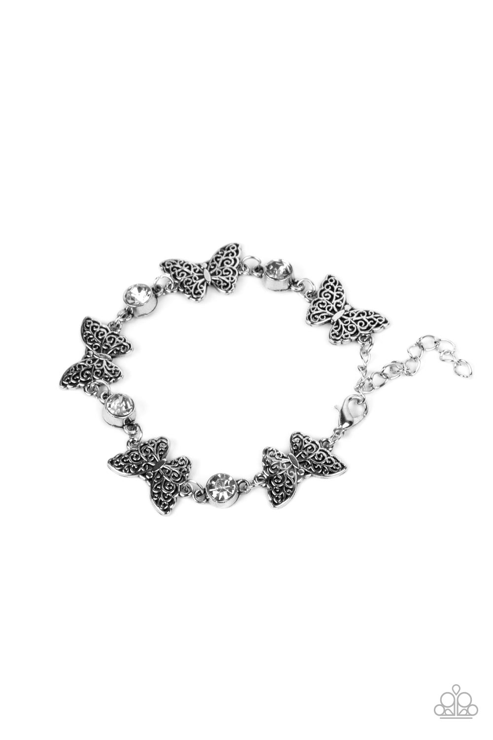 Paparazzi Bracelets - Has a Wing To It - White