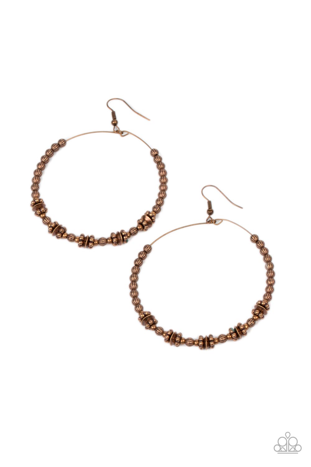 Paparazzi Earrings - Simple Synchrony - Copper