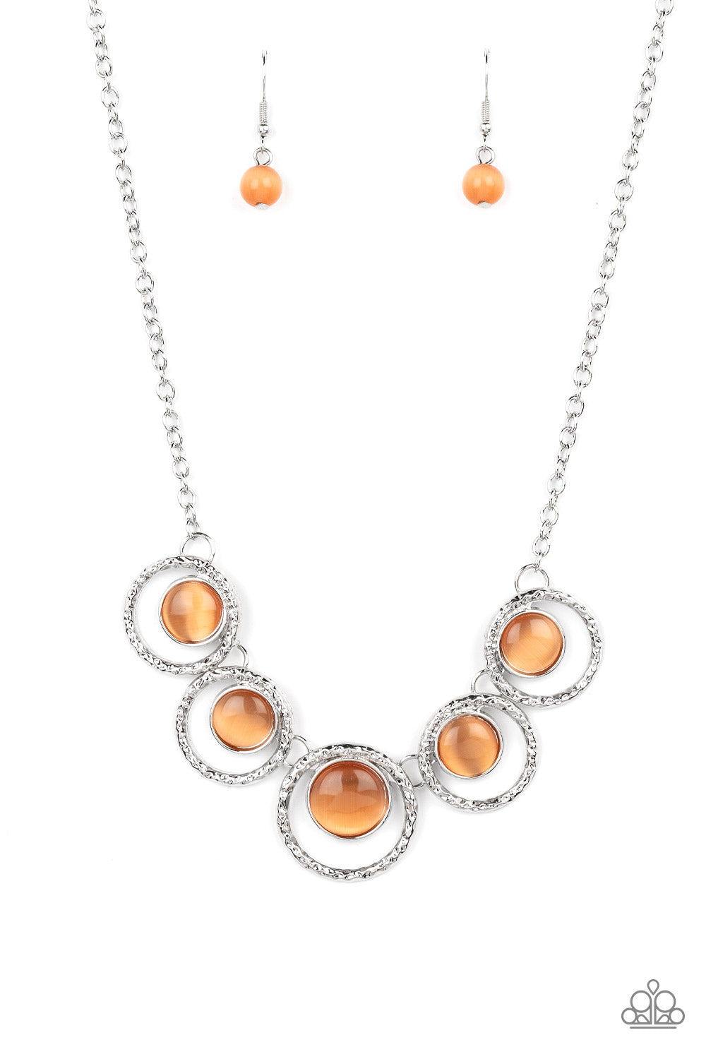 Paparazzi Necklaces - Elliptical Enchantment - Orange