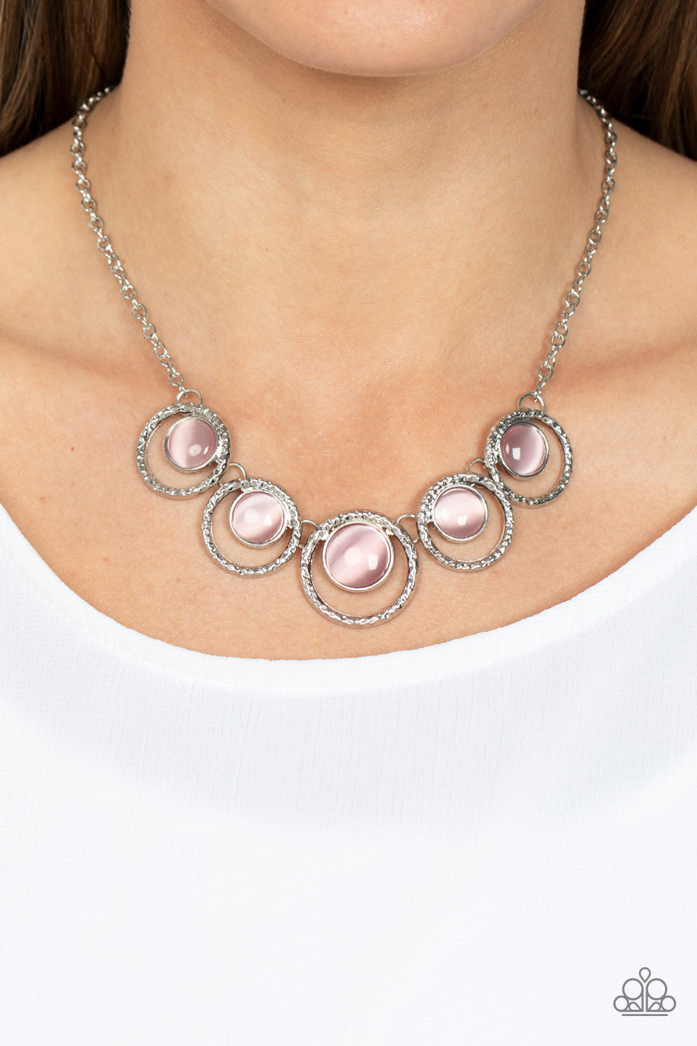 Paparazzi Necklaces - Elliptical Enchantment - Pink