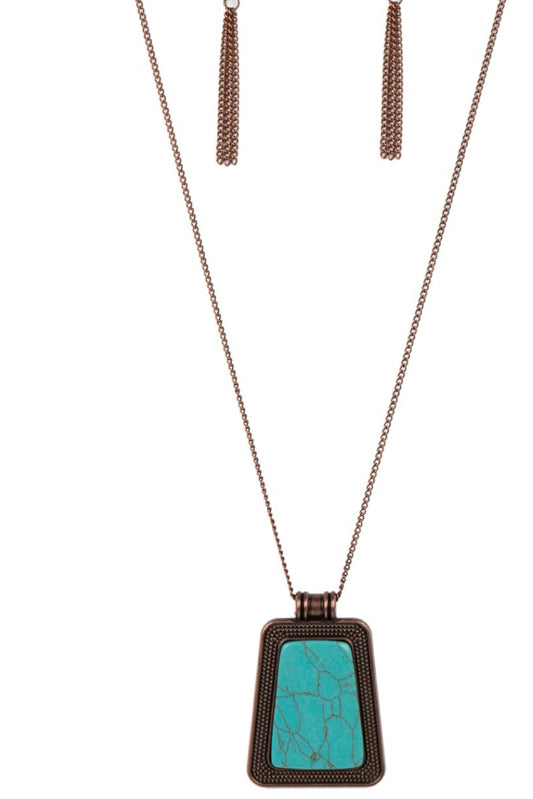 Paparazzi Necklaces - Private Plateau - Copper