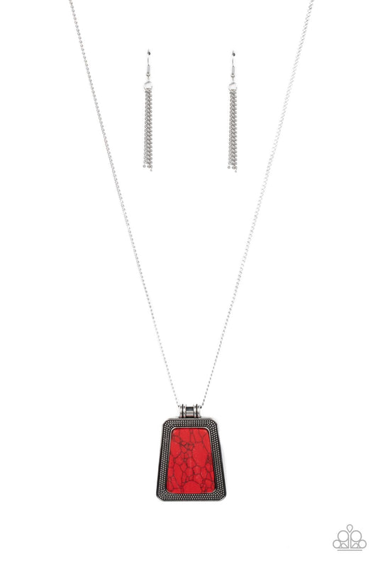 Paparazzi Necklaces - Private Plateau - Red