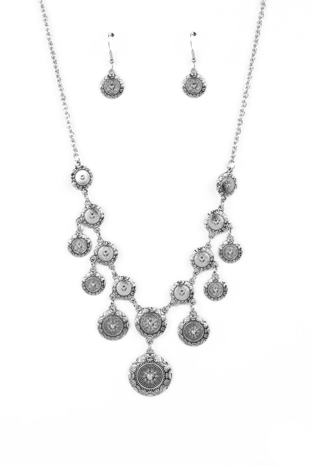 Paparazzi Necklaces - Sahara Stars - Silver