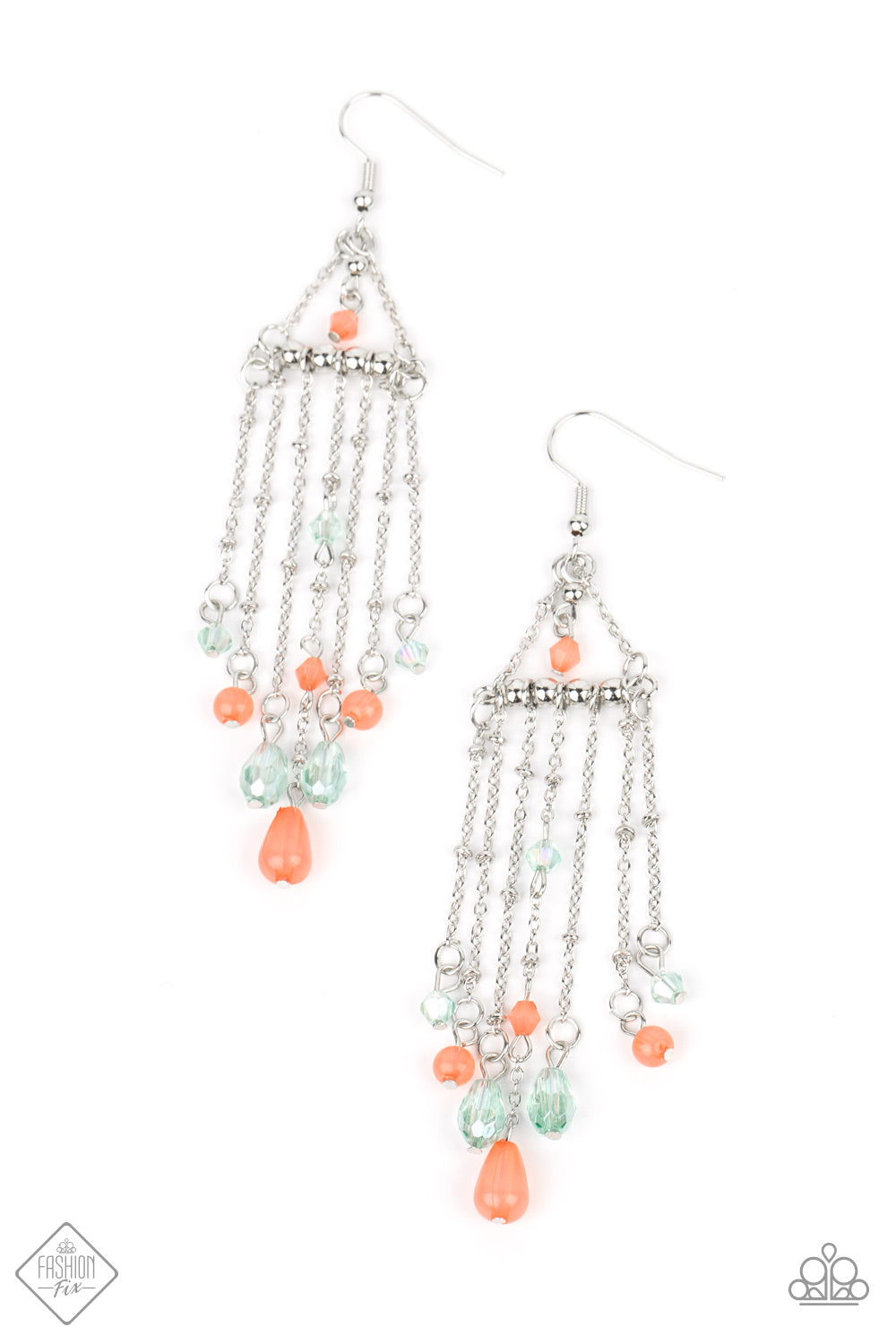 Paparazzi Earrings - Marina Breeze - Orange - Fashion Fix