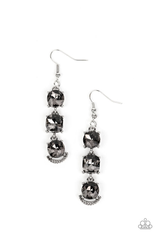 Paparazzi Earrings - Determined to Dazzle - Silver