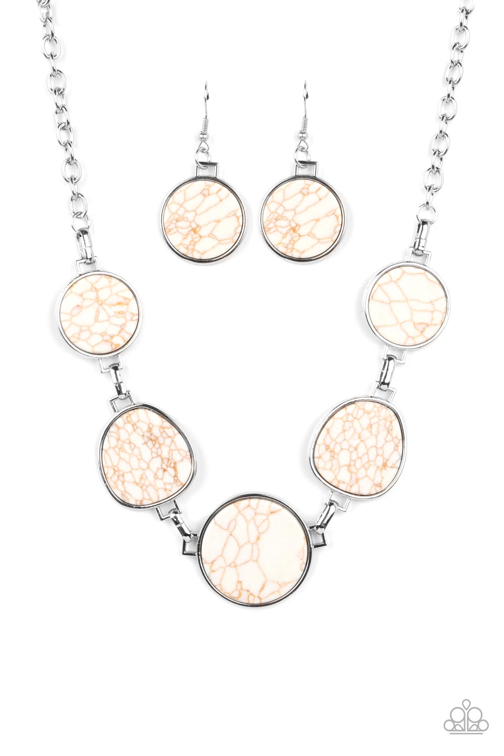 Paparazzi Necklaces - Santa Fe Flats - White