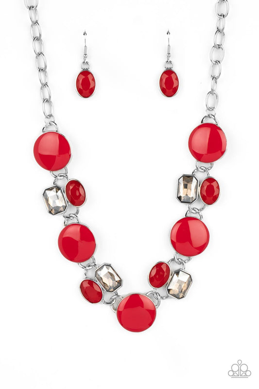 Paparazzi Necklaces - Dreaming in Multicolor - Red