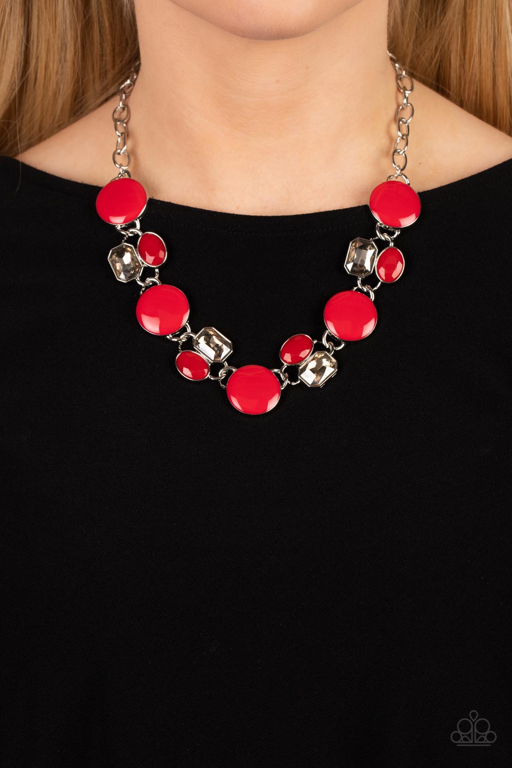 Paparazzi Necklaces - Dreaming in Multicolor - Red
