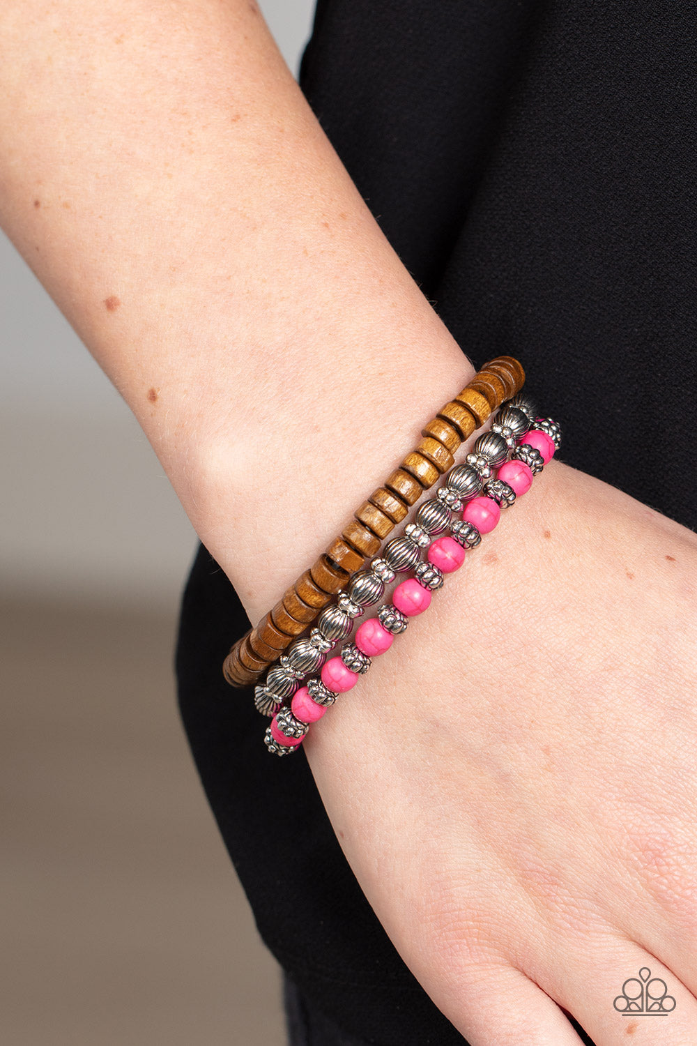 Paparazzi Bracelets - Escapade Route - Pink