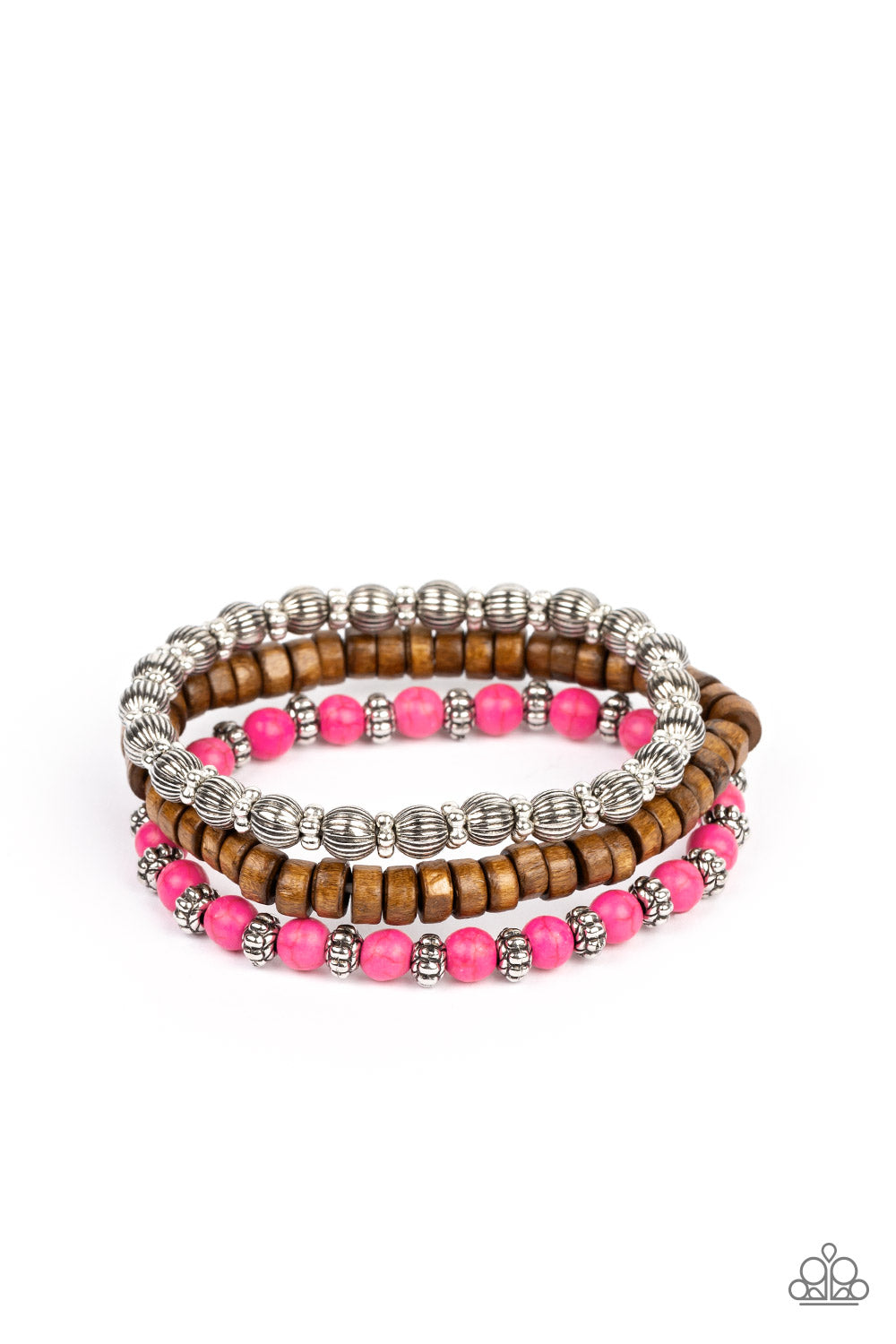 Paparazzi Bracelets - Escapade Route - Pink