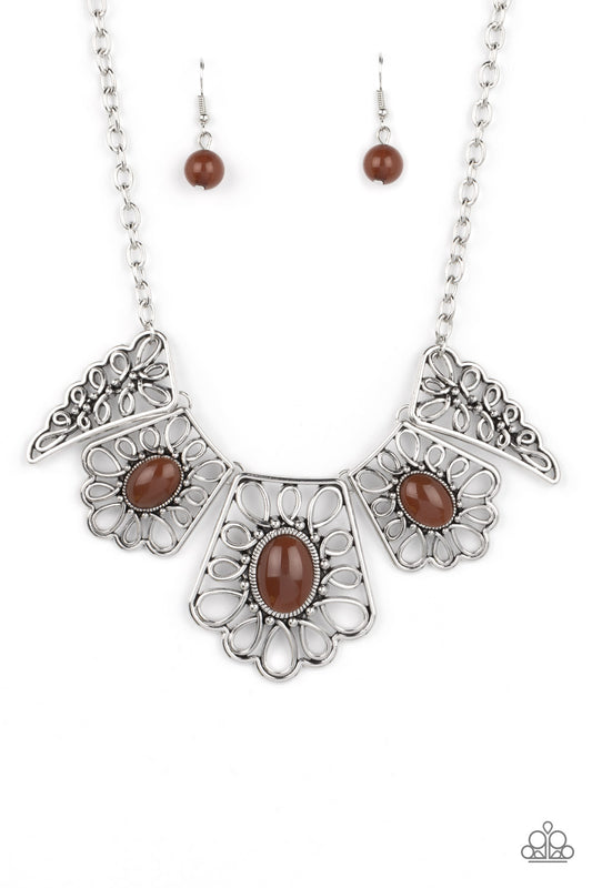 Paparazzi Necklaces - Glimmering Groves - Brown