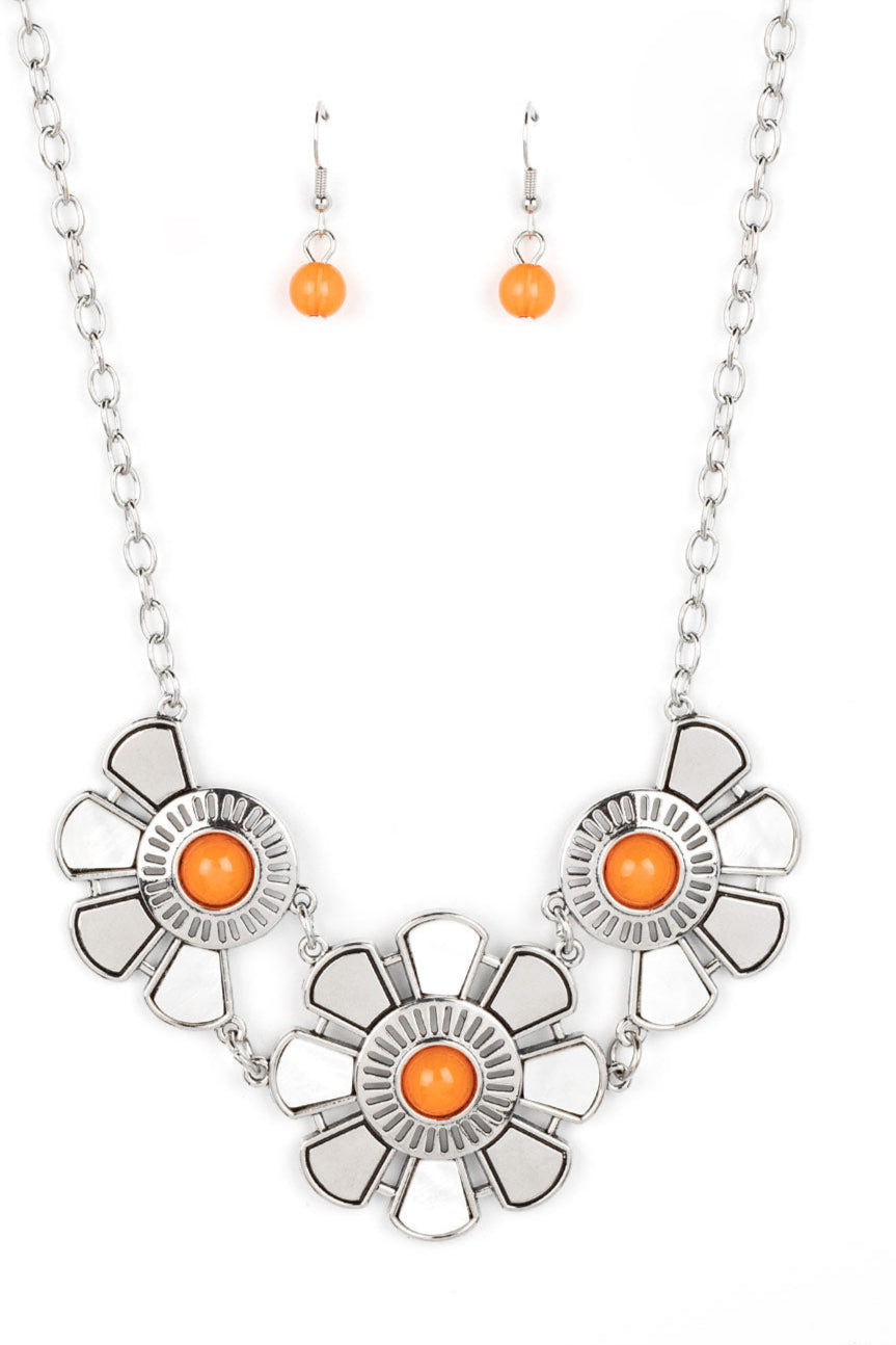 Paparazzi Necklaces - Aquatic Garden - Orange