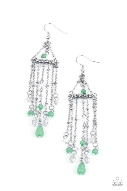 Paparazzi Earrings - Marina Breeze - Green
