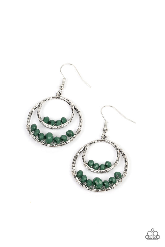 Paparazzi Earrings - Bustling Beads - Green