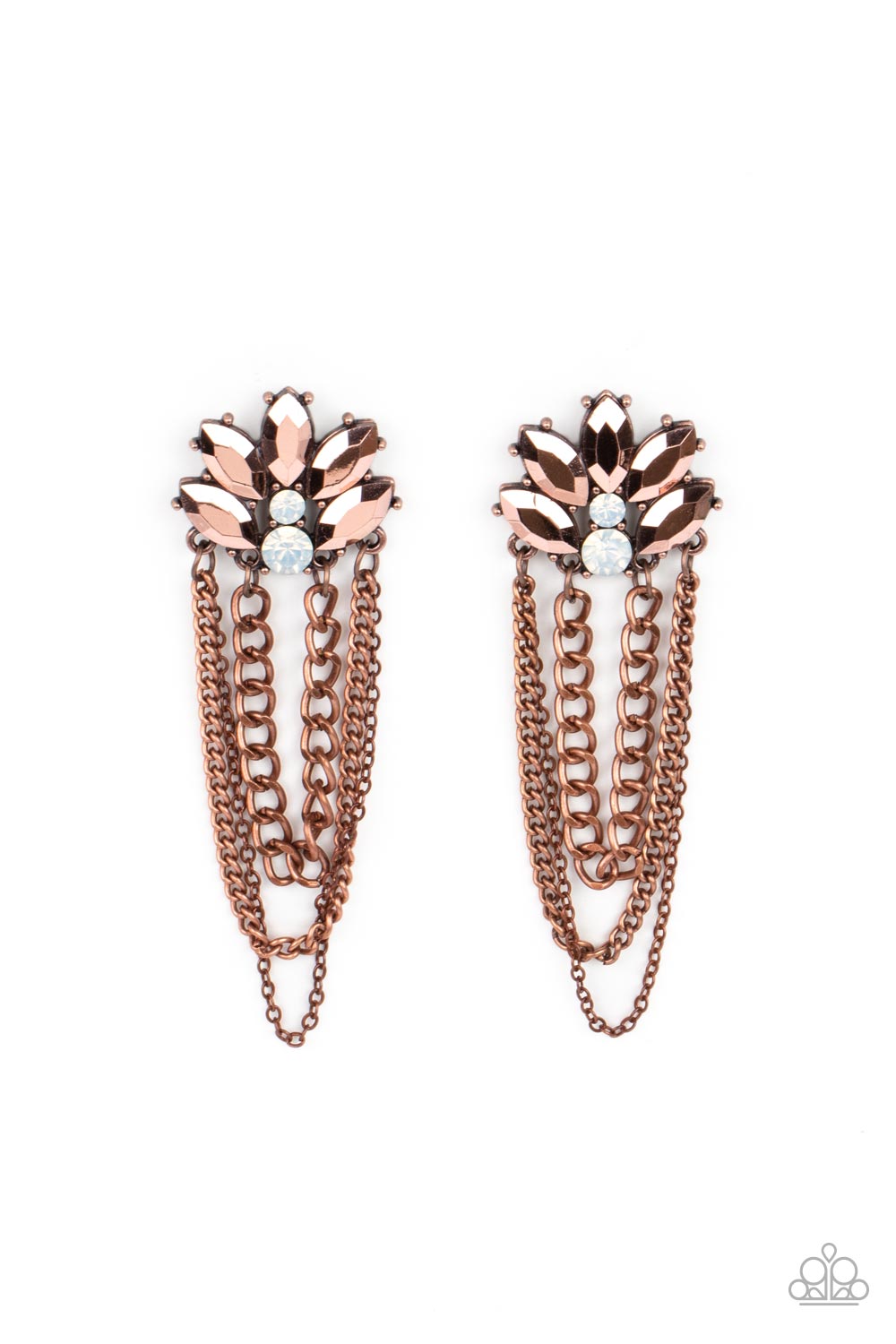 Paparazzi Earrings - Reach for the SKYSCRAPERS - Copper
