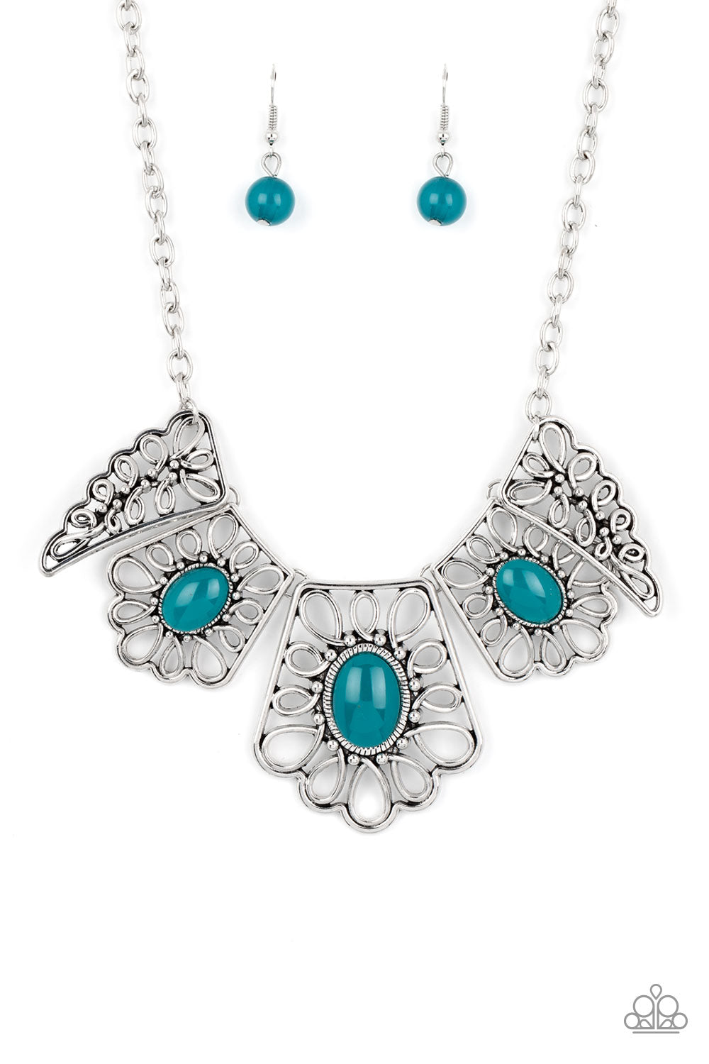 Paparazzi Necklaces - Glimmering Groves - Blue