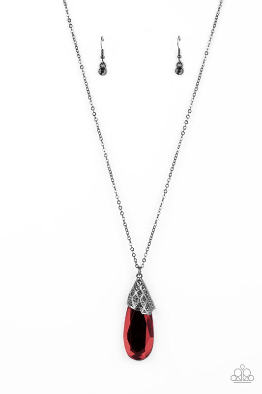 Paparazzi Necklaces - Dibs on the Dazzle - Red