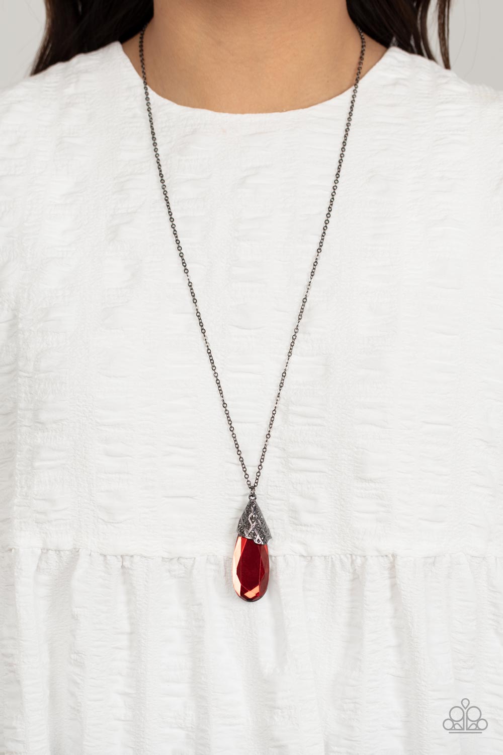 Paparazzi Necklaces - Dibs on the Dazzle - Red