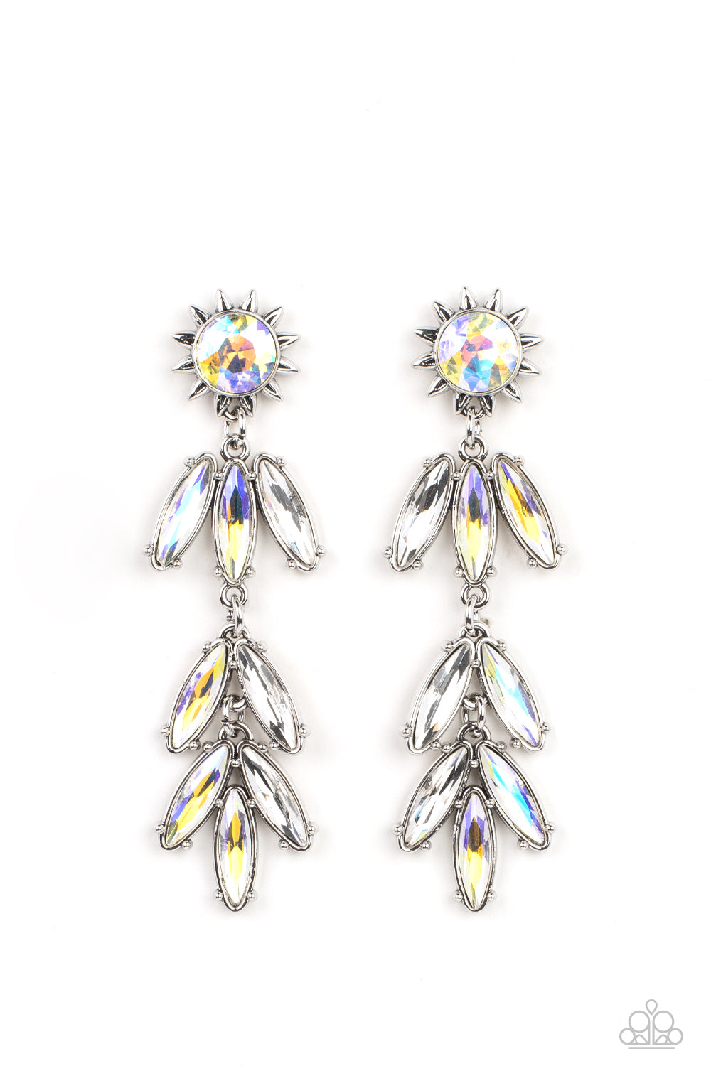 Paparazzi Earrings - Space Age Sparkle - Yellow