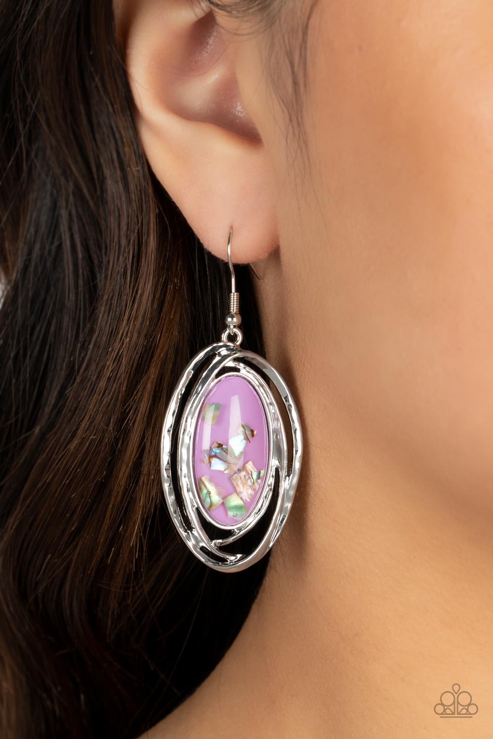 Paparazzi Earrings - Ocean Floor Oracle - Purple