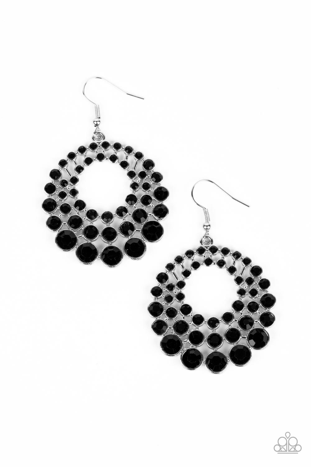 Paparazzi Earrings - So Self-Glow-rious - Black