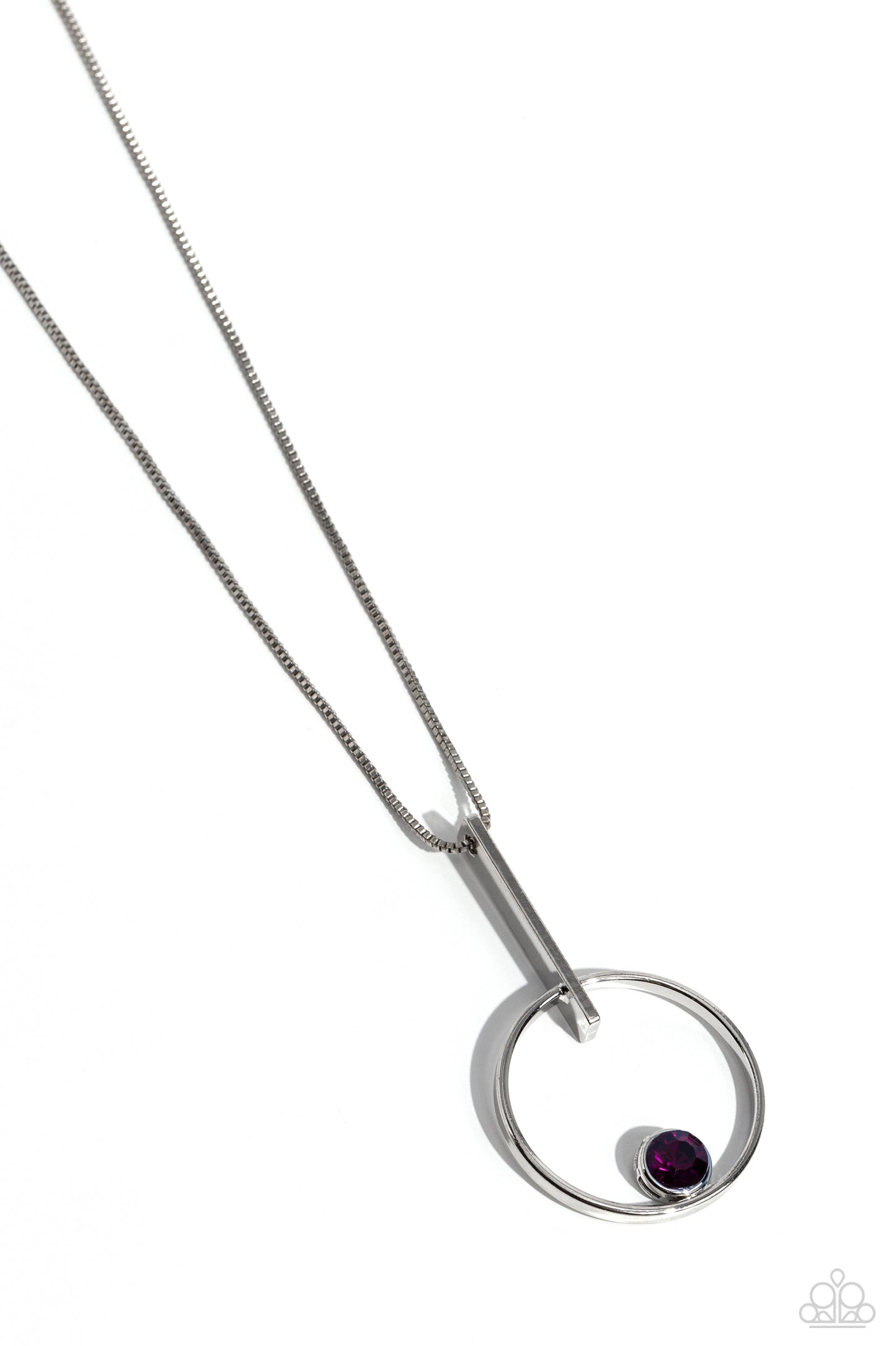 Paparazzi Necklaces - Hooped Theory - Purple