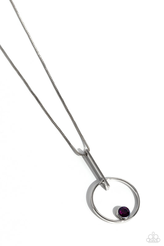 Paparazzi Necklaces - Hooped Theory - Purple