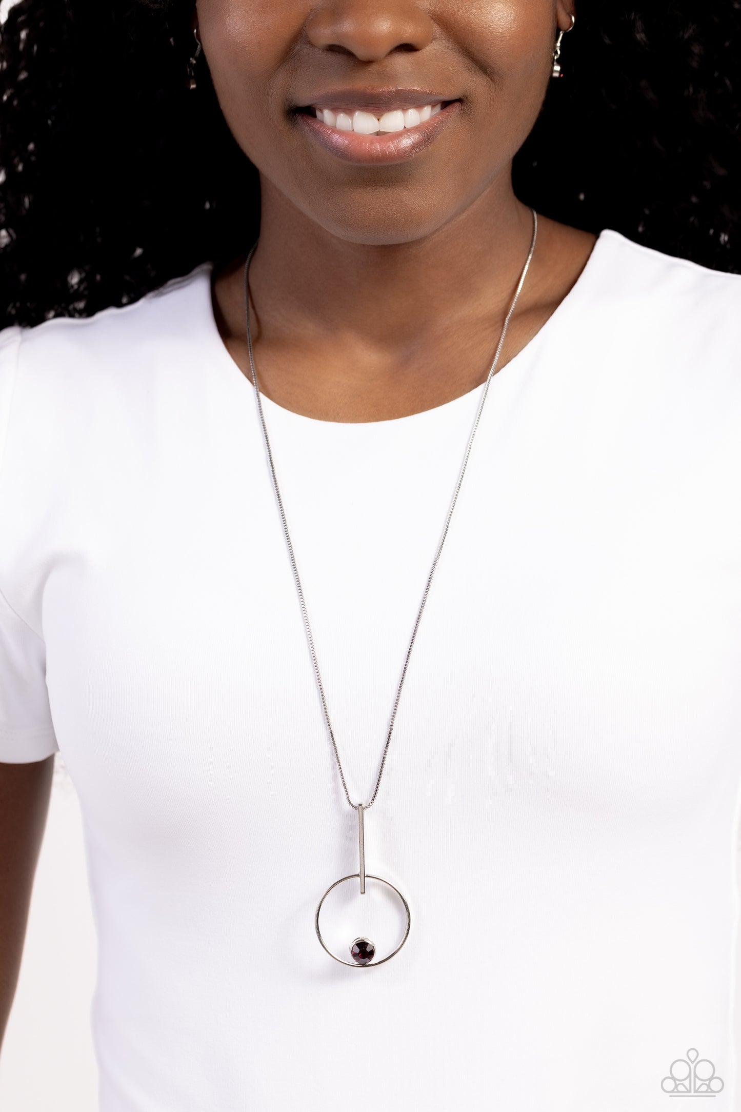 Paparazzi Necklaces - Hooped Theory - Purple
