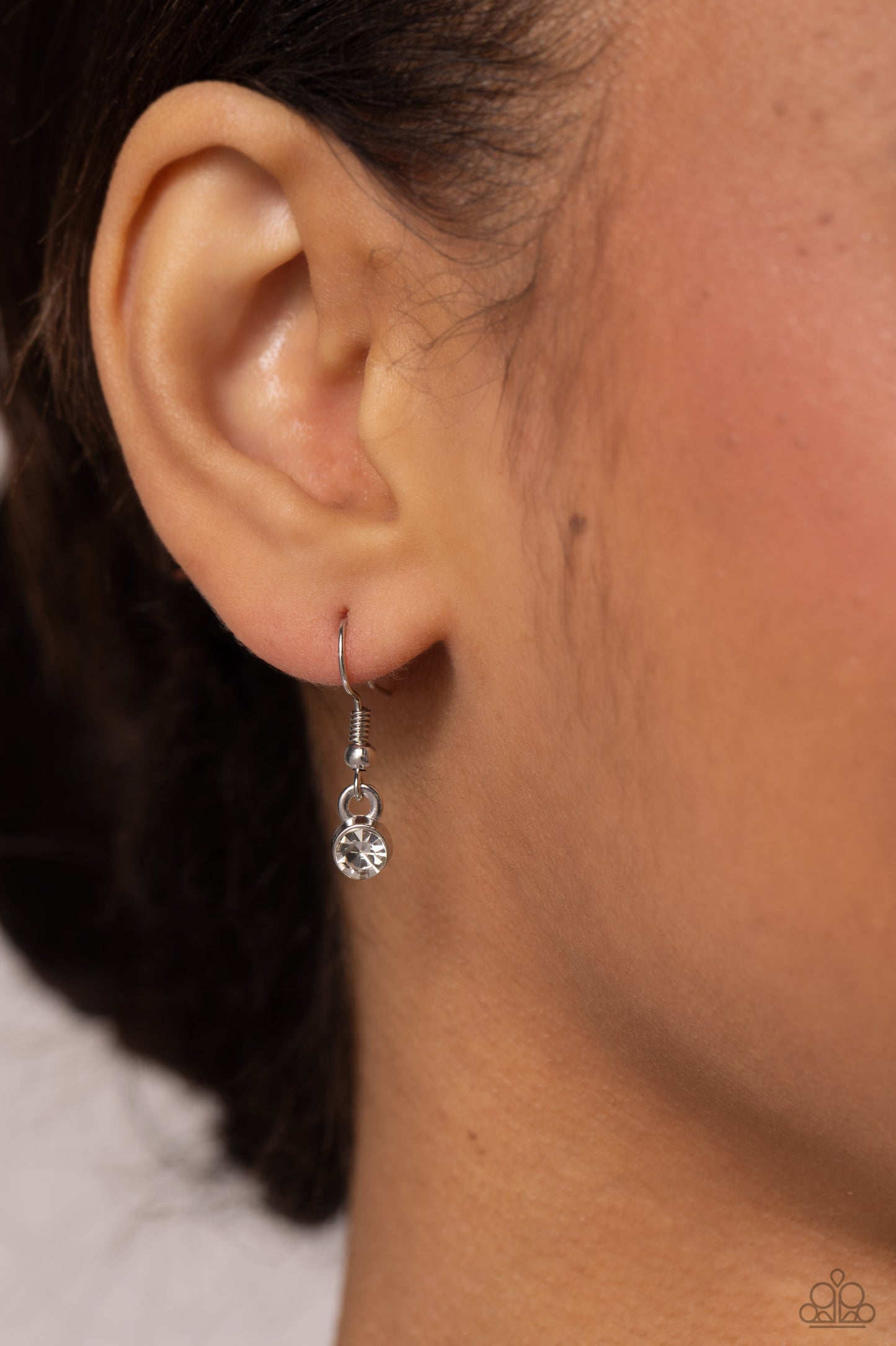 Paparazzi Necklaces - Hooped Theory - White