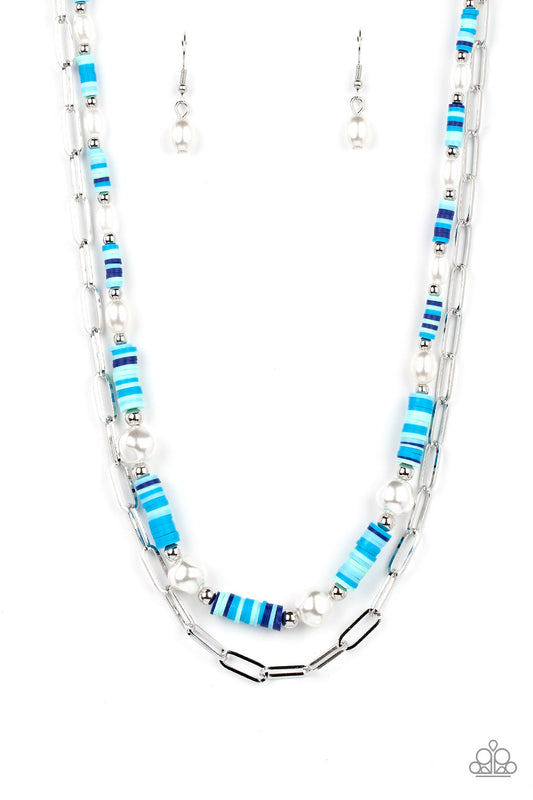 Paparazzi Necklaces - Tidal Trendsetter - Blue
