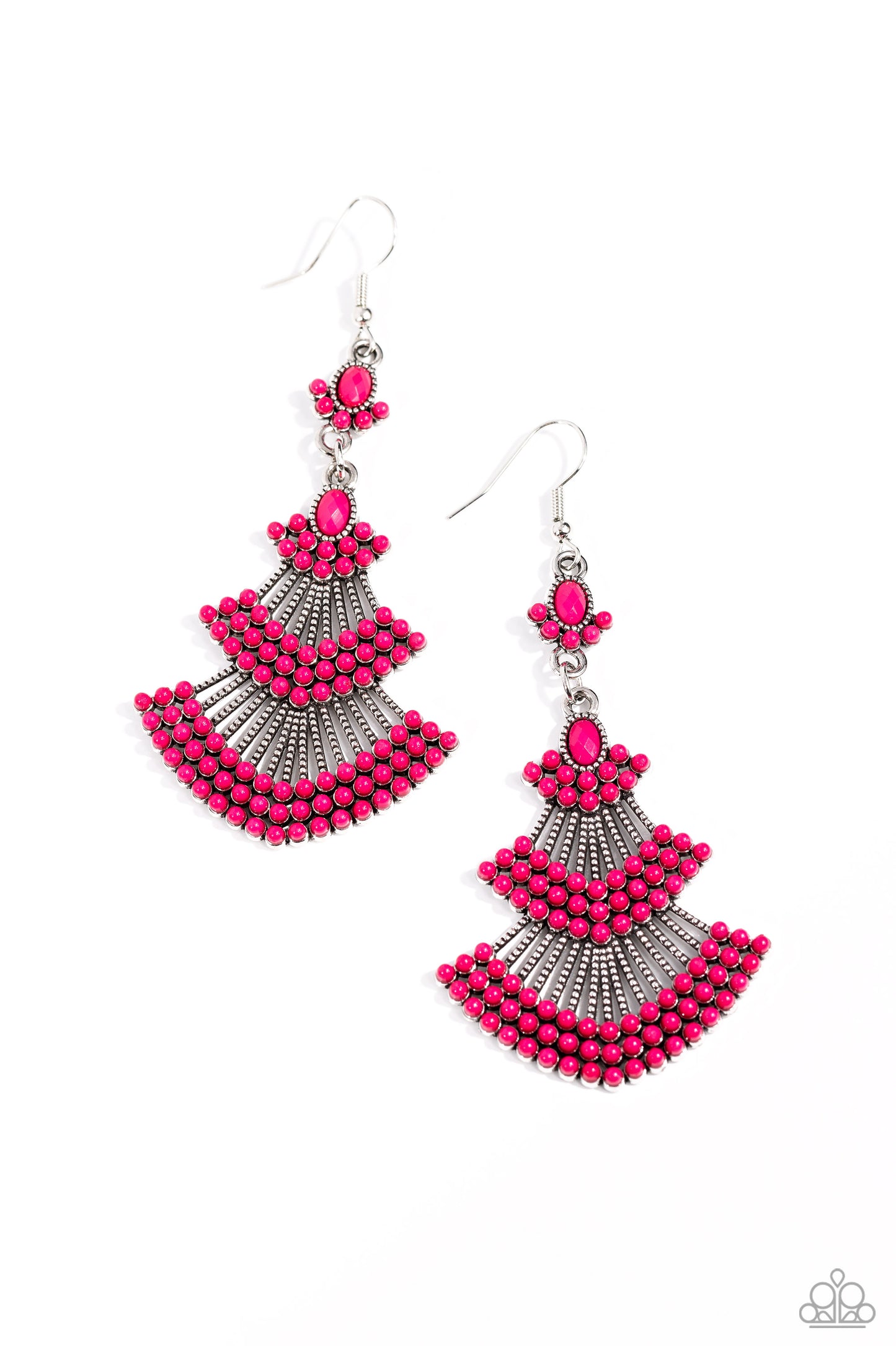 Paparazzi Earrings - Eastern Expression - Pink