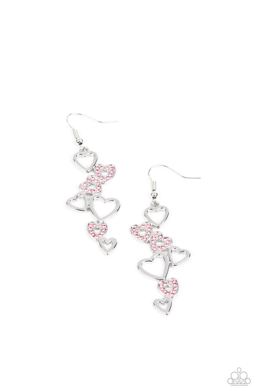 Paparazzi Earrings - Sweetheart Serenade - Pink