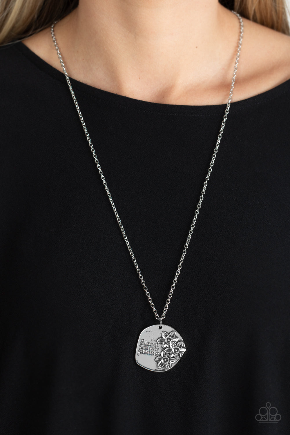 Paparazzi Necklaces - Planted Possibilities - Silver