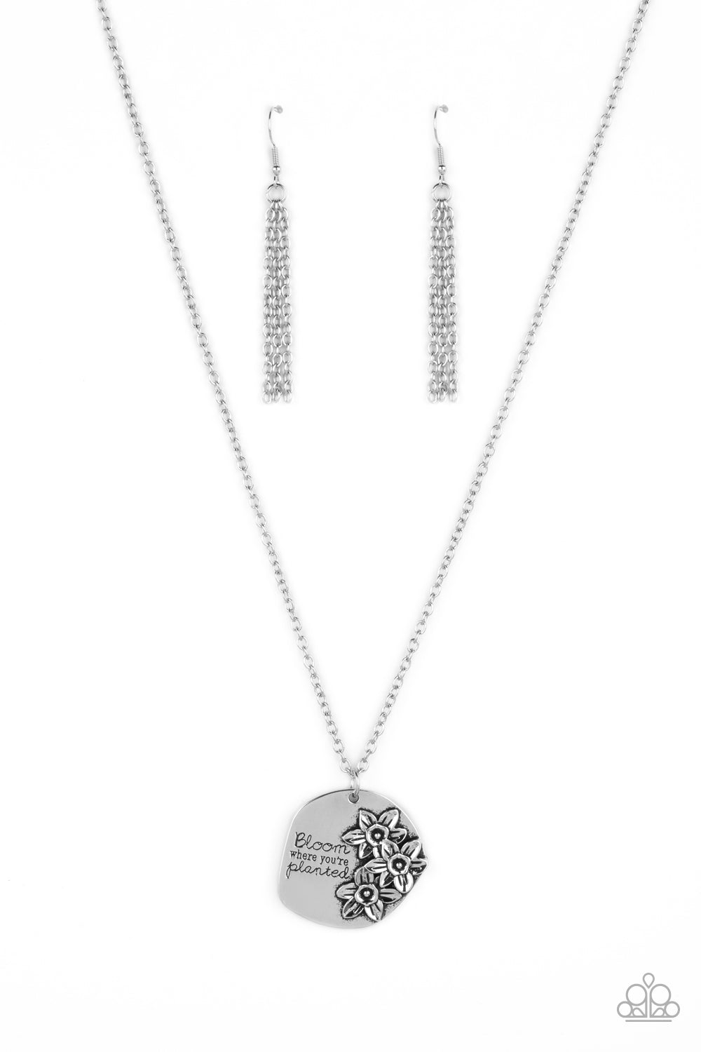 Paparazzi Necklaces - Planted Possibilities - Silver