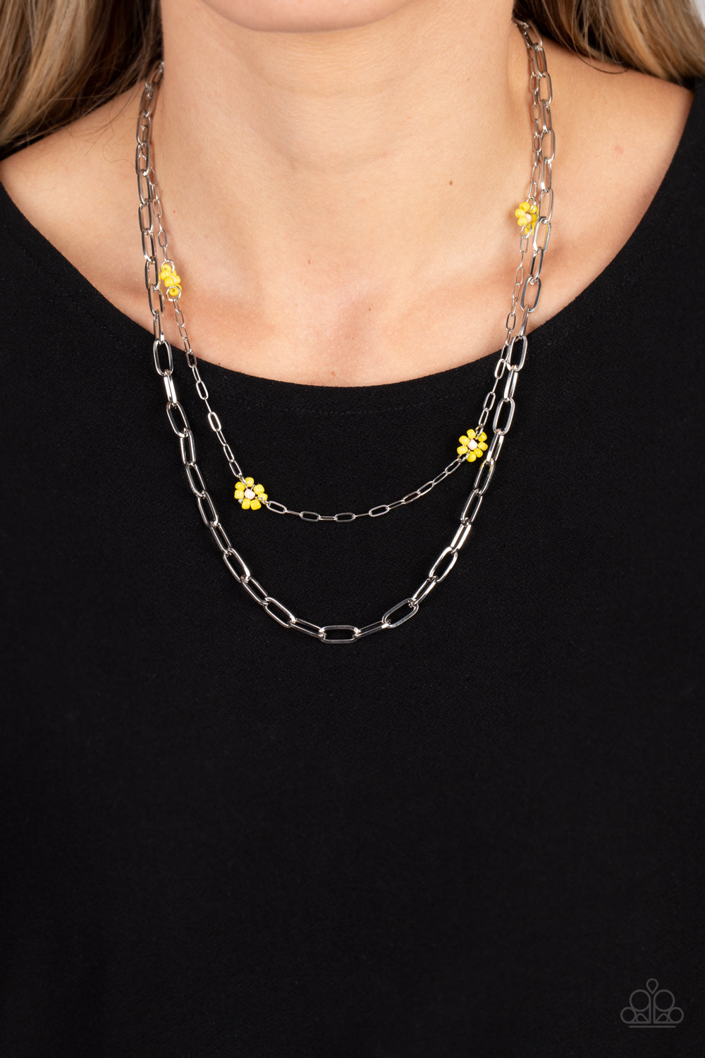 Paparazzi Necklaces - Bold Buds - Yellow