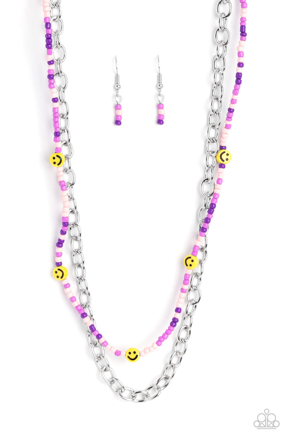 Paparazzi Necklaces - Happy Looks Good on You - Purple