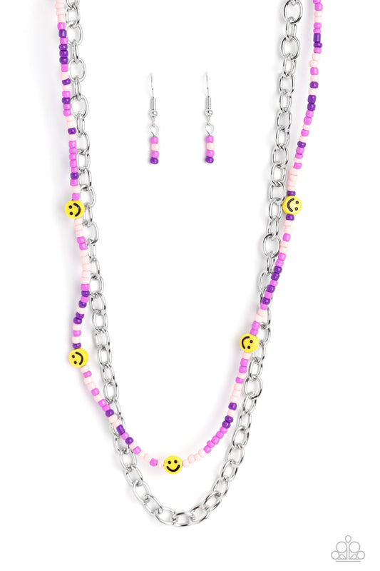 Paparazzi Necklaces - Happy Looks Good on You - Purple