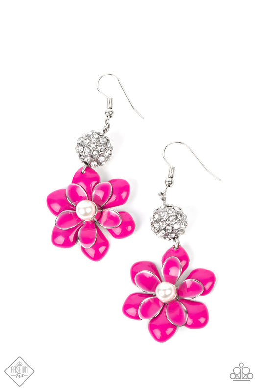 Paparazzi Earrings - Bewitching Botany - Pink