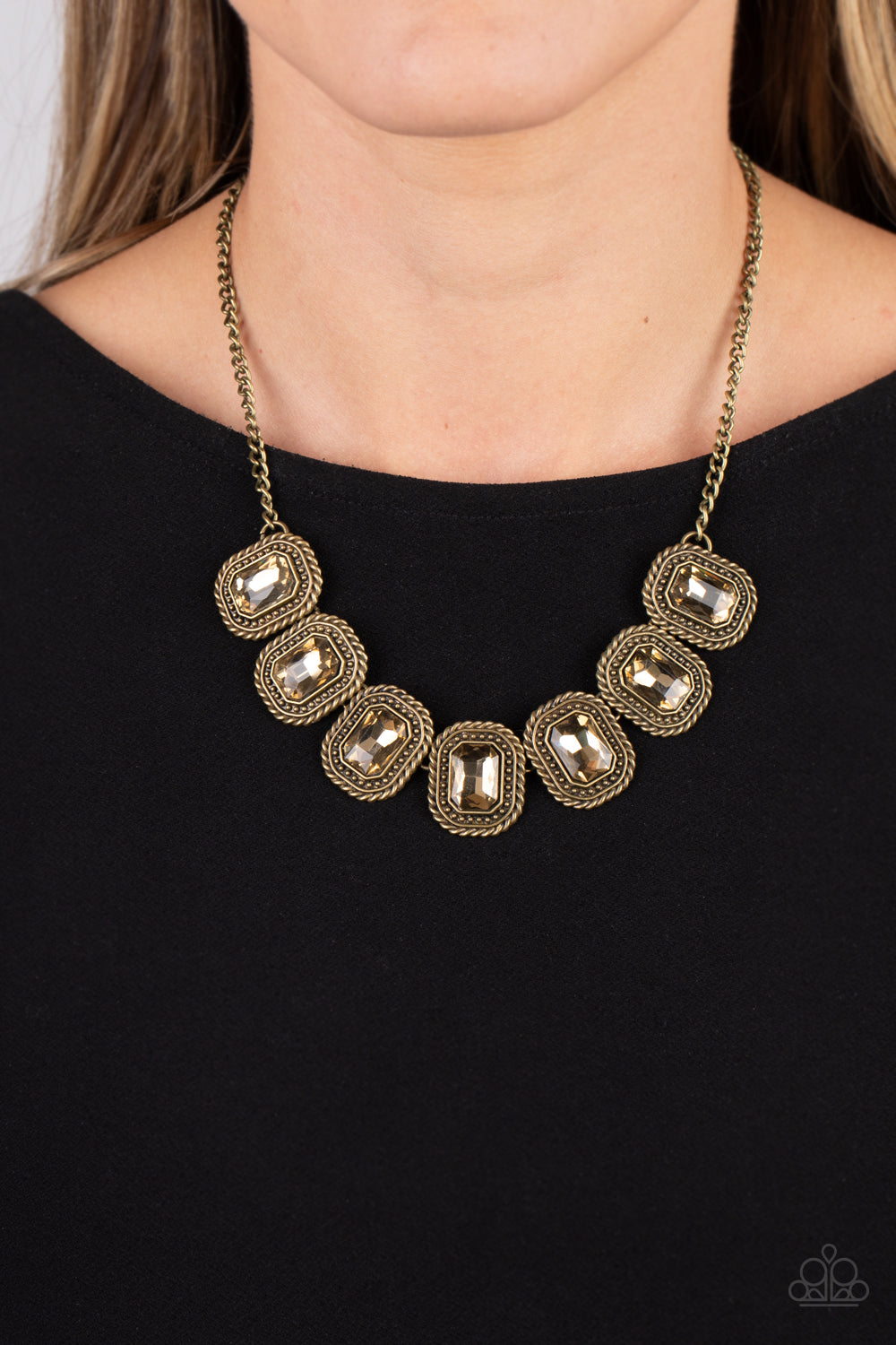 Paparazzi Necklaces - Iced Iron - Brass